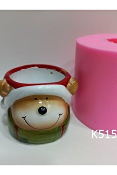 Kalıpcınızburada Geyi̇k  Noel Saksı Si̇li̇kon Kalıp - K5153