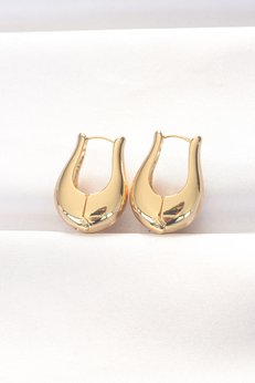 Evimdeyokyok Pirinç Gold Renk Bombeli Küpe Tj-Bkp8878
