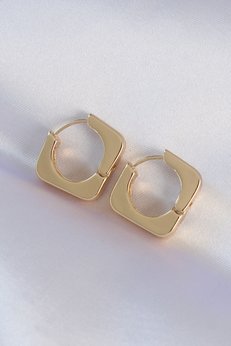 Evimdeyokyok Pirinç Gold Renk Kare Küpe Tj-Bkp8986