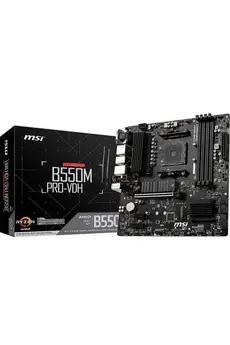 MSI B550M PRO-VDH DDR4 M2 PCIe Nvme HDMI DP PCIe 16X v4.0 AM4 mATX