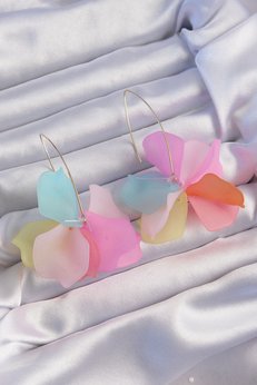 Evimdeyokyok Pirinç Karışık Renkli Flora Küpe Tj-Bkp9267