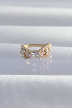 Evimdeyokyok Pirinç Gold Renk Zirkon Taş Kaplama Earcuff Küpe Tj-Bkp9337