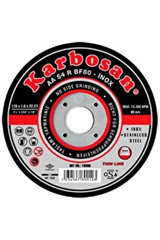 KARBOSAN 115x1.0x22 Mm Inox Kesici Taş Karbosan-10adet