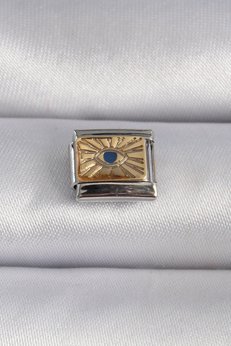 Evimdeyokyok 316L Çelik Gümüş Renk Göz İşlemeli Nomination Charm Tj-Bc1025