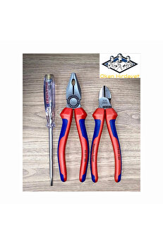 Knipex KNİPEX 3'LÜ SET 180mm PENSE 160mm YANKESKİ 190mm KONTROL KALEMİ İZELTAŞ