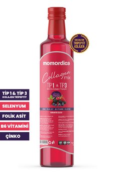 MOMORDİCA Collagen Mix - Tripeptit 500 Dalton Tip 1 & Tip 3 Kolajen Selenyum Folik Asit Çinko B6 Vitamini
