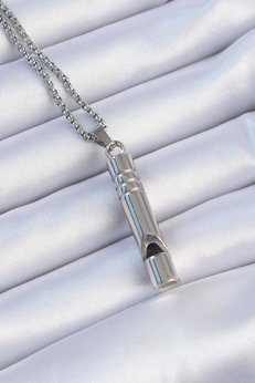 Evimdeyokyok Acil Durum Düdüğü 316L Çelik Kararma Yapmaz Yüksek Desibel Kolye Unisex Tj-Ebk1200