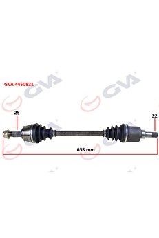 GVA Komple Aks Sol Bıpper 1.4 Hdı 07 653mm