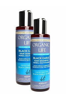 organic life Siyah Sarımsak Şampuanı 2 ADET Black Garlic Hair Shampoo 400 ML