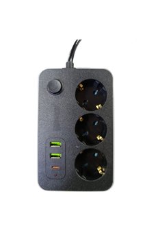 Evimdeyokyok 3 Lü Akım Korumalı 2 Adet Usb 1 Adet Type-C Girişli Priz 3414