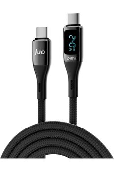 STOREMAX OtnticShop 240W Dijital Led Ekranlı E-Mark Çipli PD 3.1 USB Type-C to Type-C Hızlı Şarj ve Data