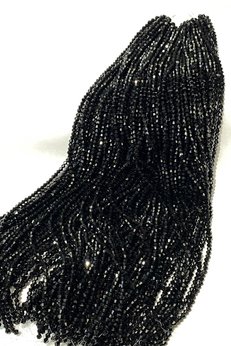 Hayalperest boncuk Siyah Pramit Dizi Kristal Boncuk 4 mm
