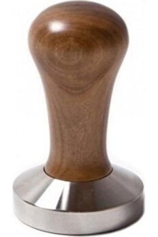 STOREMAX BRFShop Kahve Tamperi - Ahşap Ergonomik Sap - Düz Tabanlı - Kahve Düzleştirici - Çap: 58 mm -
