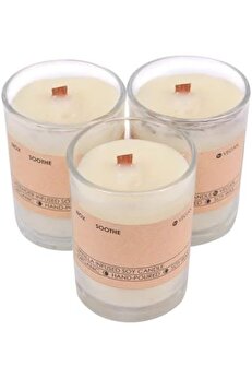 STOREMAX lvnmblya Okyanus Kokulu Bardak Mum 3'lü Set Şat Bardak Shop Deesing 224120