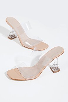 Gult Kadın Ince Topuklu Ten Şeffaf Terli̇k