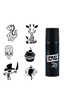 Ai̇rbrush Tattoo Çocuksu Modeller Spray Tattoo İle Geçi̇ci̇ Dövme Yapma Seti̇