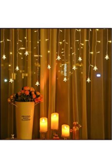 evimdeyokyok Yıldız 4m 96 Led 19 Saçak 40-50-60cm Gün Işığı yıldız boyutu:7cm