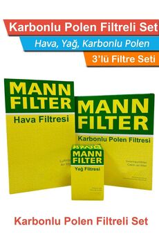 Mann-Filter Vw Passat B8 1.6 2.0 Tdı Dizel Mann Filtre Bakım Seti 2015-2019 | Hava Yağ Karbonlu Polen