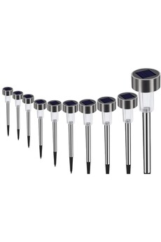 Evimdeyokyok Metal Gövdeli Solar Bahçe Lambası 10 Lu Paket