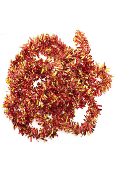 Go İthalat Kırmızı Altın Renk 4 Cm Geni̇şli̇k Garland Çi̇ft Renk Si̇m Süs 180 Cm (5258)