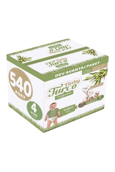 Baby Turco Külot Bebek Bezi Doğadan Beden4 (8-14Kg) Maxi 540 Adet Dev Avantaj Pk