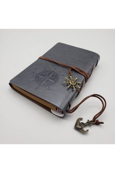 Evimdeyokyok Deri Defter Gri