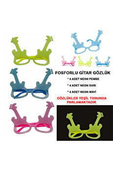 Ethab Ti̇caret Fosforlu Gi̇tar Glow Parti̇ Gözlüğü 12 Adet