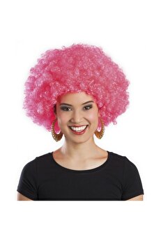 Ethab Ti̇caret Pembe Renk Kıvırcık Afro Bonus Parti̇ Peruğu