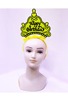 Ethab Ti̇caret Happy Bi̇rthday Neon Sarı Taç