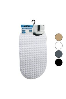 Go İthalat Oval - Plasti̇k Kabartma Top Desenli̇ - Renkli̇ 63Pcs Vantuzlu Kaydırmaz Banyo Paspası