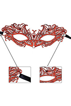 Ethab Ti̇caret Kırmızı Dantel Masquerade Maskesi̇ 5 No