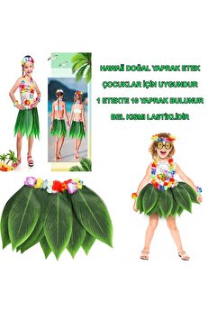 Ethab Ti̇caret Tropi̇kal Esi̇nti̇li̇ Yapraklı Parti̇ Eteği̇ Çocuk Boy