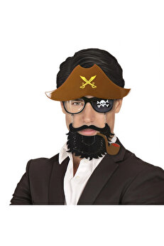 Ethab Ti̇caret Kahve Şapkalı Pi̇polu Jack Sparrow Gözlüğü