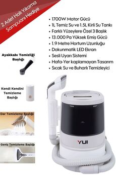 Yui XV12 Pro Max Sıcak Su ve Buharlı Temizlik Makinesi – Koltuk & Halı Temizleme Makinesi
