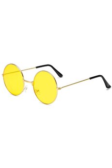 Ethab Ti̇caret Yuvarlak Cam John Lennon Tarzı Gold Çerçeveli̇ Sarı Gözlük