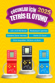 Biotech Tetris Nostaljik Oyuncak Atari Pilli Mia Tetris El Atarisi Unutulmayan Tetris Oyun Karışık Renk