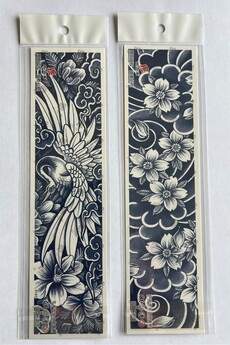 Airbrush Tattoo Çiçek 3 Hafta Kalıcı 2 Adet Kol Bacak İçin Şerit Geçici Dövme Seti