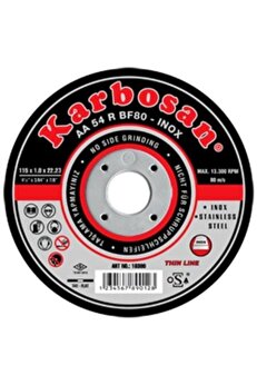 Karbosan 115X1,0X22 Düz Thınlıne Inox Kesme Taşı 25 Li̇ Paket