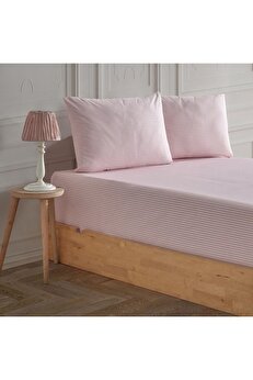 STOREMAX Mix & Match | Oriana |%100 Pamuklu Çift Kişilik Çarşaf Seti Pembe