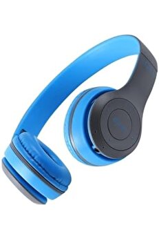 STOREMAX Heartz Kablosuz Katlanabilir Kulak Üstü Mavi Solo Kulaklik Wireless