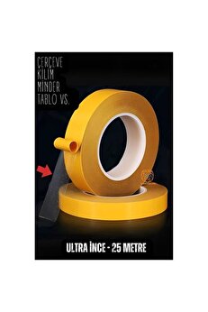 Toptan Bulurum Çift Taraflı Yapıştırıcı Bant Ultra İnce 25 Metre