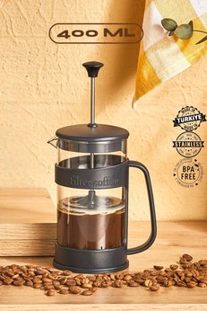 MUF HOME French Press - Dayanıklı Malzeme Filtre Kahve ve Bitki Çayı Demliği 400 ML