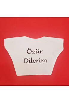 Ethab Ti̇caret Özür Di̇leri̇m Yazılı Peluş Oyuncak Ayı Ti̇şörtü