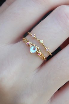 Evimdeyokyok Gold Renk Zirkon Taşlı Taç Model Kadın Yüzük Tj-Byk2665