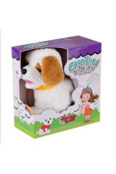 Toptan Bulurum PFTB019 Yürüyen Tasmalı Peluş Köpek