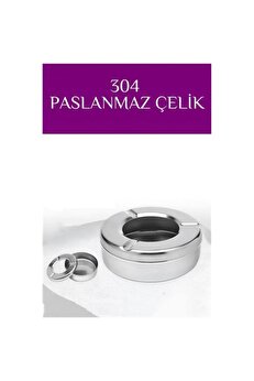 Toptan Bulurum Inox Çelik Küllük – 13cm x 4 cm | Modern, Hijyenik ve Dayanıklı Tasarım