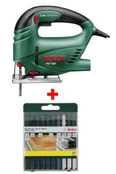 Bosch Dekupaj Testere Makinası Pst 650 Dekopaj+ 10 Parça Metal Ahşap Karışık Testere Bıçağı