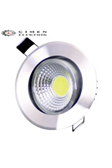 gizmurstore ERKLED ERK 3125 Sıva Altı 5W Krom Kasa Yuvarlak Led Spot 3000K Günışığı