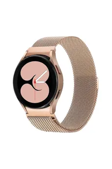 CepteToptan Samsung Galaxy Watch 4 Metal Mıknatıslı Kordon - Gold - DROPX3995-3994