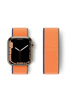 CepteToptan Apple Watch 42mm Hasırlı Cırtcırtlı Kordon - Turuncu - DROPX7585-2248